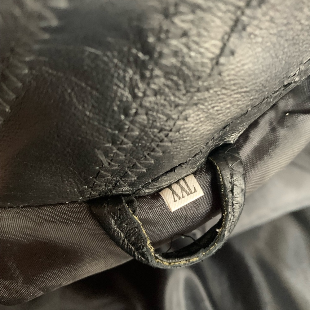 Vintage US Military Patchwork Leather Black Bomber Jacket Department of The Army - Picture 7 of 11
